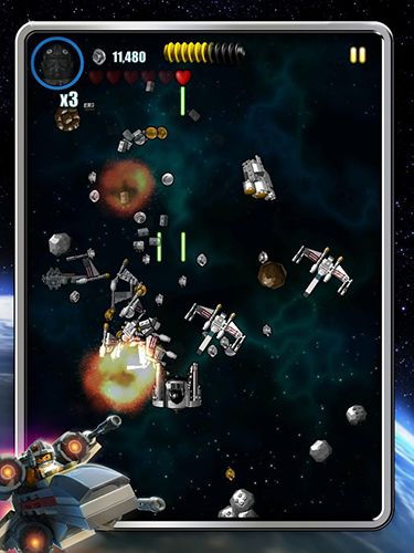 Gameplay of the LEGO Star wars: Microfighters for Android phone or tablet.
