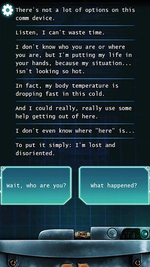 Gameplay of the Lifeline: Whiteout for Android phone or tablet.
