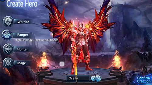 Line. Hidden dragon: Occult fire warrior - Android game screenshots.