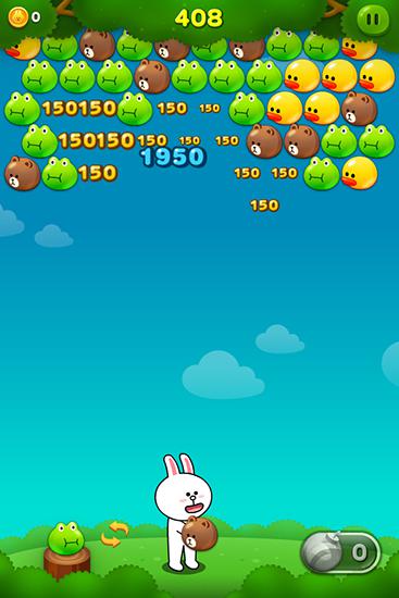 Gameplay of the Line bubble for Android phone or tablet.