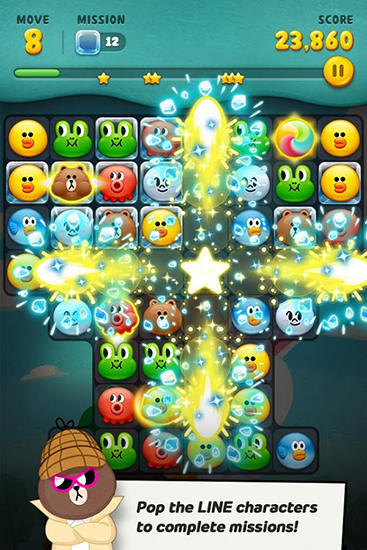 Gameplay of the Line trio for Android phone or tablet.
