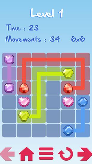 Gameplay of the Lines for Android phone or tablet.