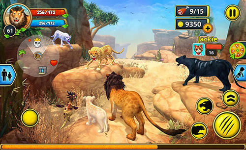 Lion family sim online - Android game screenshots.