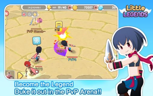 Gameplay of the Little legends for Android phone or tablet.
