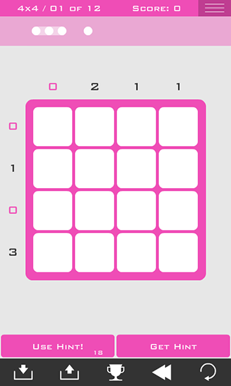 Gameplay of the Logic dots for Android phone or tablet.