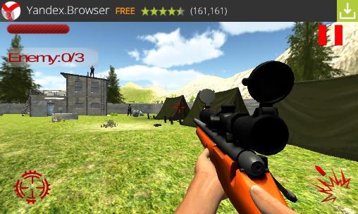Gameplay of the Lone army: Sniper shooter for Android phone or tablet.