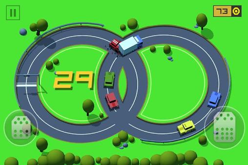 Gameplay of the Loop drive: Crash race for Android phone or tablet.