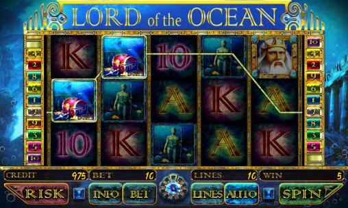 Gameplay of the Lord of the ocean: Slot for Android phone or tablet.