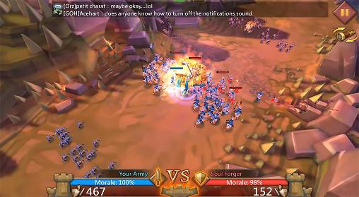 Gameplay of the Lords mobile for Android phone or tablet.