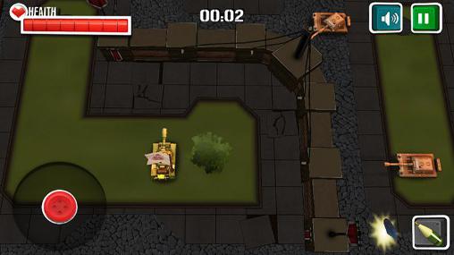 Gameplay of the Lords of the tanks: Battle tanks 3D for Android phone or tablet.