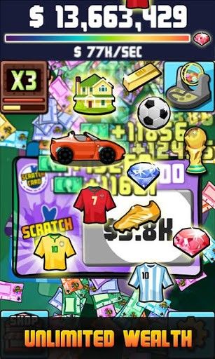 Gameplay of the Lottery rain. Lottery rich man for Android phone or tablet.