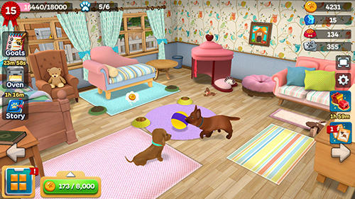 Lovely pets: Dog town - Android game screenshots.