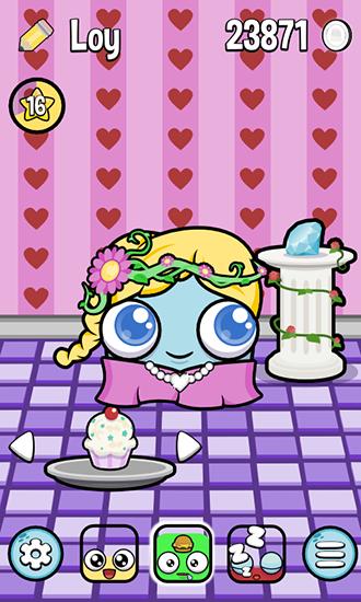 Gameplay of the Loy: Virtual pet game for Android phone or tablet.