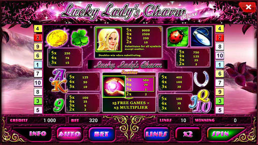 Gameplay of the Lucky lady's charm deluxe for Android phone or tablet.