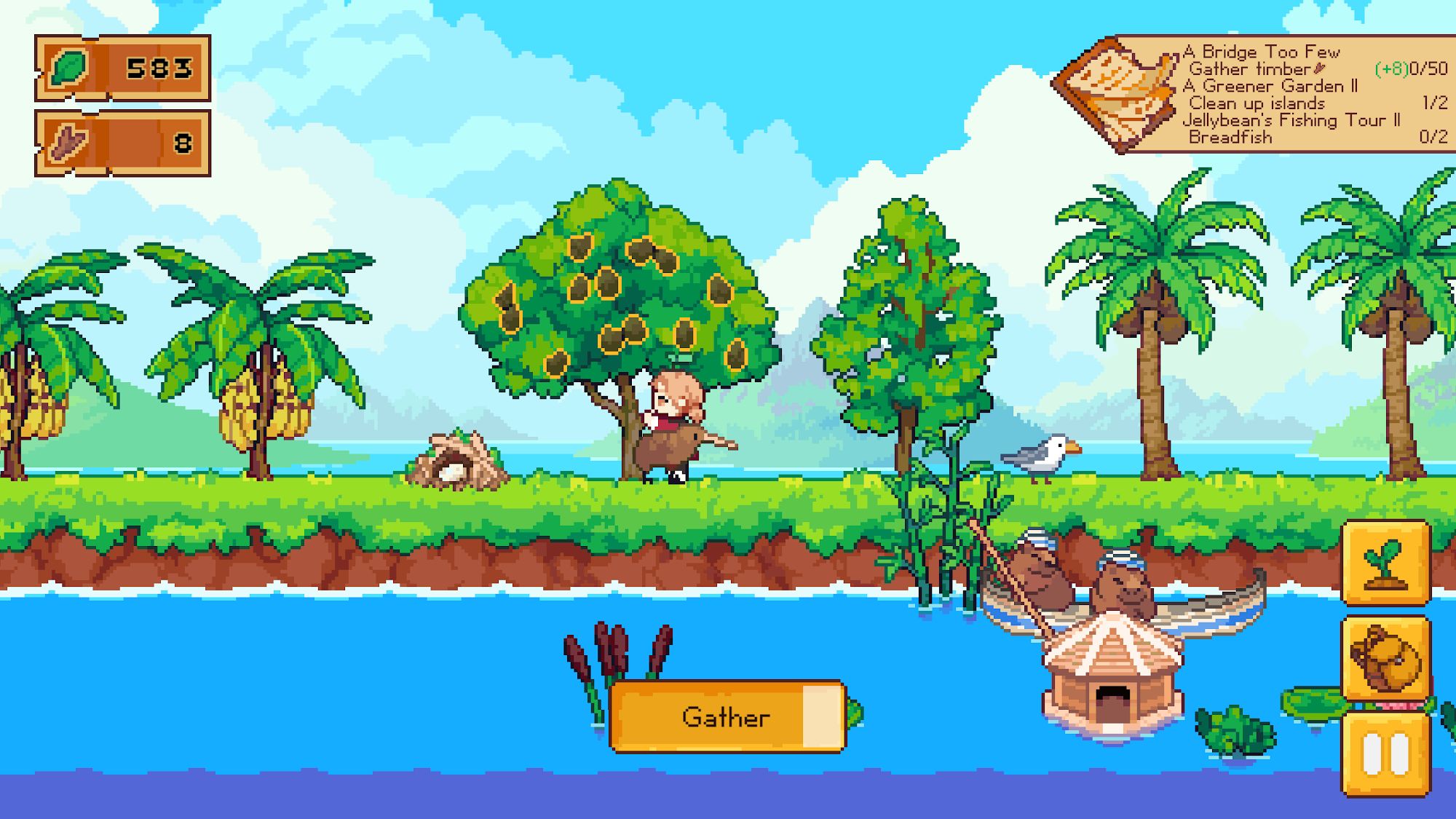 Luna's Fishing Garden - Android game screenshots.
