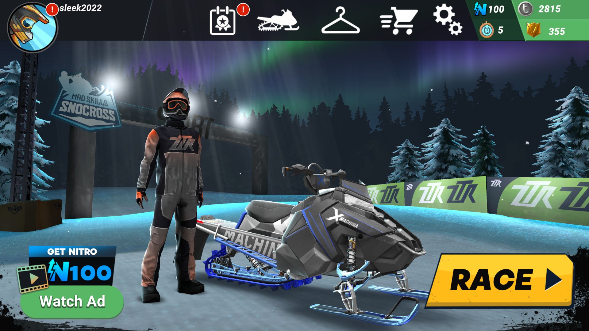 Mad Skills Snocross - Android game screenshots.