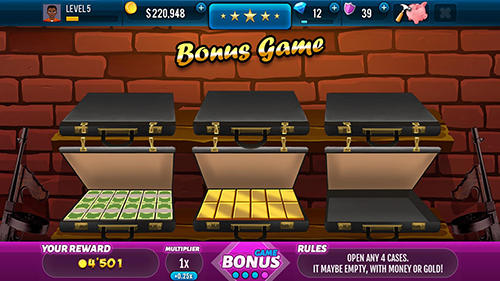 Gameplay of the Mafioso casino slots game for Android phone or tablet.