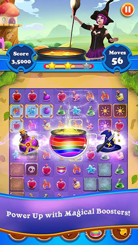 Gameplay of the Magic puzzle: Match 3 game for Android phone or tablet.