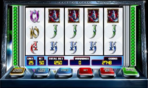 Gameplay of the Magical slots for Android phone or tablet.