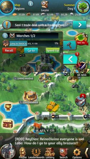 Gameplay of the March of empires for Android phone or tablet.