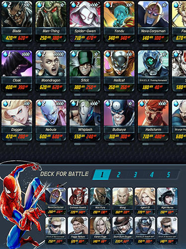 Marvel battle lines - Android game screenshots.