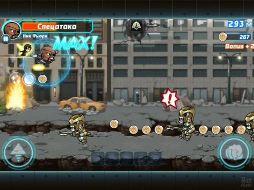 Gameplay of the Marvel: Run jump smash! for Android phone or tablet.