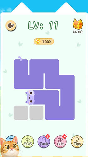 Meow: One line - Android game screenshots.