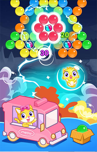 Meow pop: Kitty bubble puzzle - Android game screenshots.