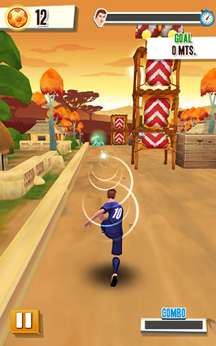 Gameplay of the Messi runner for Android phone or tablet.