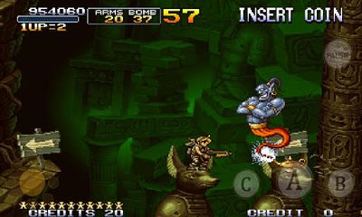 Gameplay of the Metal Slug X for Android phone or tablet.