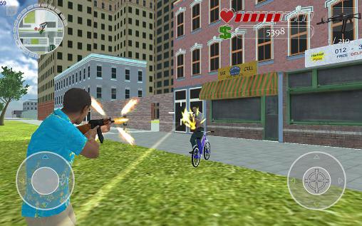 Gameplay of the Miami crime: Vice town for Android phone or tablet.