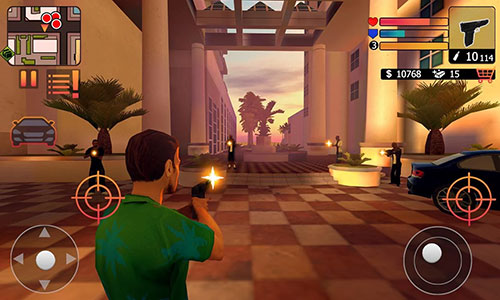 Gameplay of the Miami saints: Crime lords for Android phone or tablet.