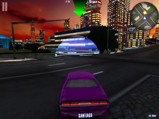 Gameplay of the Midtown crazy race for Android phone or tablet.
