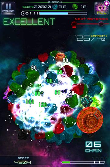 Gameplay of the Million asteroids for Android phone or tablet.