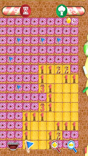 Gameplay of the Minesweeper: Candy land for Android phone or tablet.