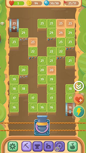 Mining balls - Android game screenshots.