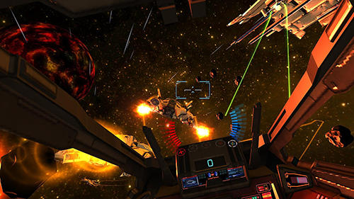 Gameplay of the Minos starfighter VR for Android phone or tablet.
