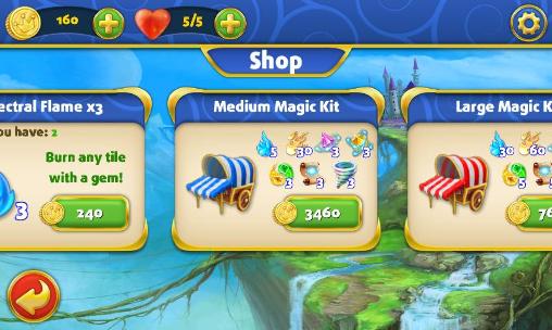Gameplay of the Miracle: In the world of fairy tales. Match 3 for Android phone or tablet.
