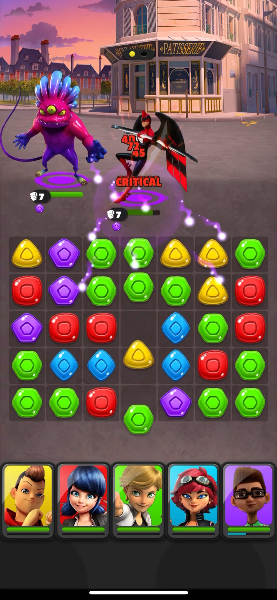 Miraculous Puzzle Hero Match 3 - Android game screenshots.
