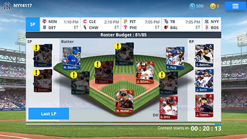 Gameplay of the MLB 9 innings manager for Android phone or tablet.
