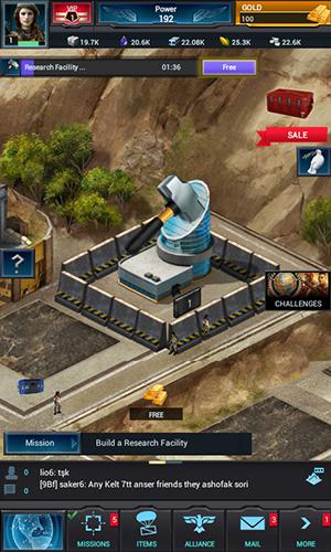 Gameplay of the Mobile strike for Android phone or tablet.