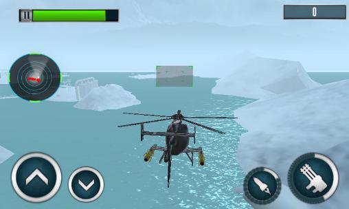 Gameplay of the Modern copter warship battle for Android phone or tablet.