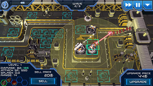 Module TD. Sci-fi tower defense - Android game screenshots.