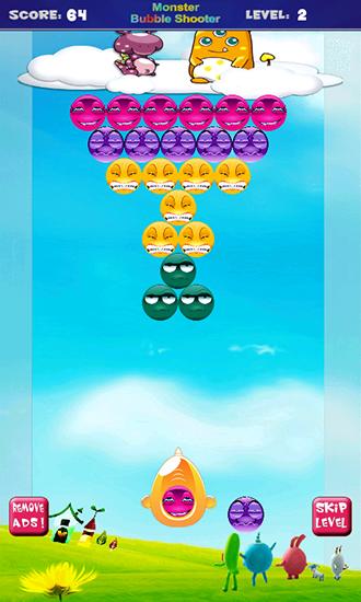 Gameplay of the Monster bubble shooter HD for Android phone or tablet.