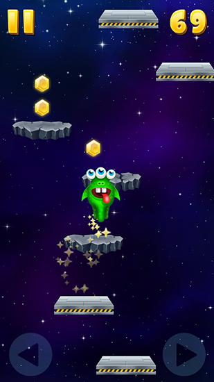 Gameplay of the Monster jump: Galaxy for Android phone or tablet.