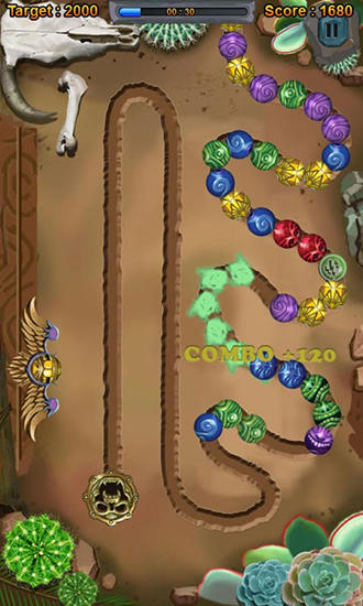 Gameplay of the Monster marble blast 2 for Android phone or tablet.