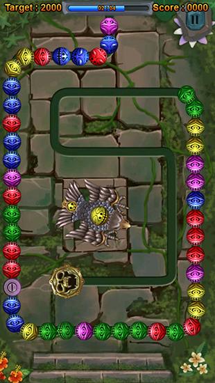 Gameplay of the Monster marble blast: Return for Android phone or tablet.