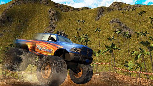 Gameplay of the Monster truck offroad rally 3D for Android phone or tablet.