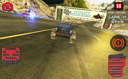 Gameplay of the Monster truck racing ultimate for Android phone or tablet.