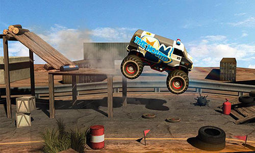 Gameplay of the Monster truck rider 3D for Android phone or tablet.